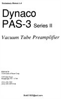 Dynaco PAS-3-Series-II - Owners Manual 